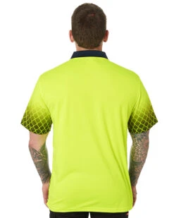 Hi Vis Sublimated Metal Mesh Polo - Yellow/Navy -Cheap Bisley || CATerpillar || UNIT Store 10c 1 038b062f dc75 4be0 87f8 f43c074c77e3