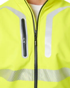 Bisley Taped Hi Vis Soft Shell Bomber Jacket - Yellow -Cheap Bisley || CATerpillar || UNIT Store 10d