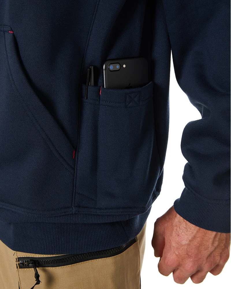 Brushed Fleece Hoodie - Navy 7 Brushed Fleece Hoodie - Navy - Image 5