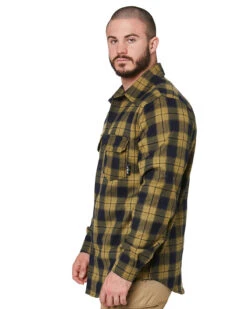 Flannel Shirt - Mustard -Cheap Bisley || CATerpillar || UNIT Store 13bcopy