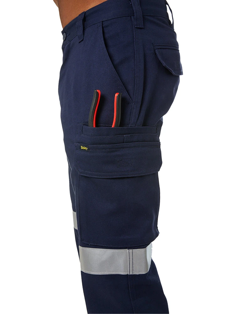 Bisley 3M Double Taped Cotton Drill Cargo Pant - Navy 8 Bisley 3M Double Taped Cotton Drill Cargo Pant - Navy - Image 6