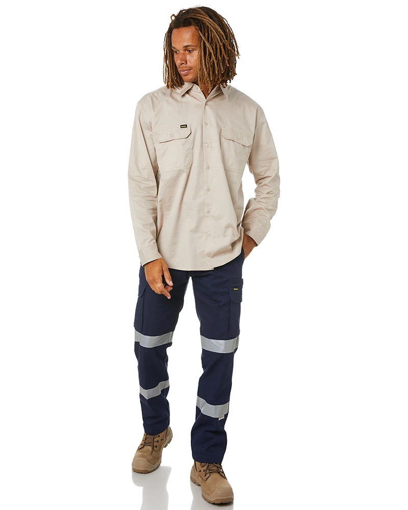 Bisley 3M Double Taped Cotton Drill Cargo Pant - Navy 4 Bisley 3M Double Taped Cotton Drill Cargo Pant - Navy - Image 2