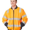 Bisley Taped Two Tone Hi Vis Bomber Jacket - Orange/Navy -Cheap Bisley || CATerpillar || UNIT Store 15a