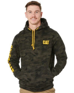 CATerpillar Trademark Banner Hooded Sweatshirt - Night Camo