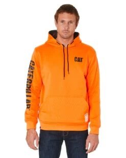 CATerpillar Reversible Banner Hoodie - Orange
