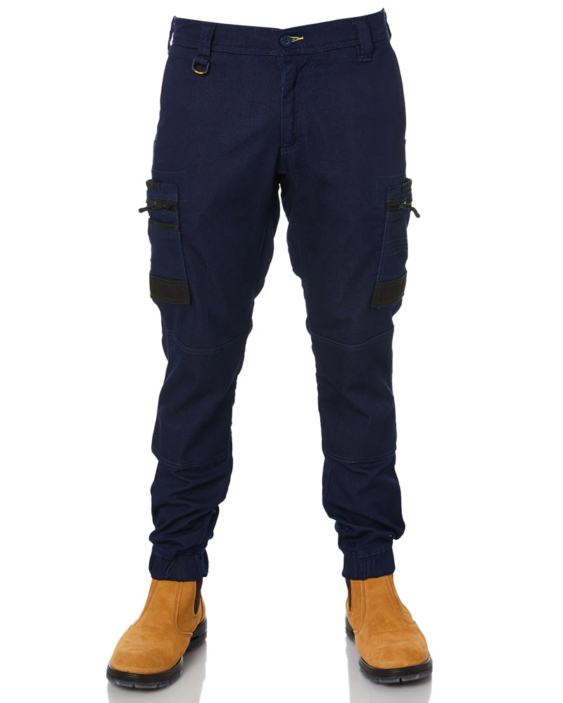 Bisley Flex And Move Stretch Denim Cargo Cuffed Pants - Denim 3 Bisley Flex And Move Stretch Denim Cargo Cuffed Pants - Denim