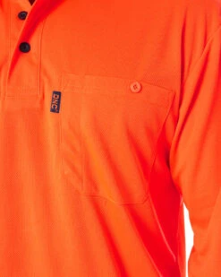 Hi Vis Cool Breathe Polo Shirt LS - Orange/Navy -Cheap Bisley || CATerpillar || UNIT Store 19d 4 f13a983e 1fa4 4503 8828 4090013580e9
