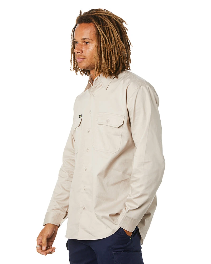 Bisley Cool Lightweight Drill Shirt LS - Sand 5 Bisley Cool Lightweight Drill Shirt LS - Sand - Image 3