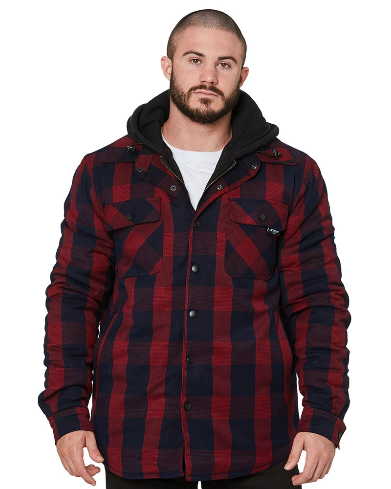 Quilted Flannel Jacket - Red 3 Quilted Flannel Jacket - Red