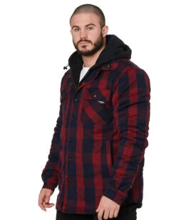 Quilted Flannel Jacket - Red 9 Quilted Flannel Jacket - Red -Cheap Bisley || CATerpillar || UNIT Store 1bcopy