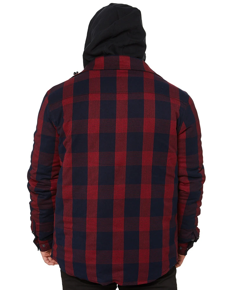 Quilted Flannel Jacket - Red 6 Quilted Flannel Jacket - Red - Image 4