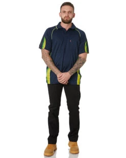 Galaxy Sublimated Polo - Navy/Yellow -Cheap Bisley || CATerpillar || UNIT Store 1e 1 5dec20de 00a6 4840 86ef 6004d632260f