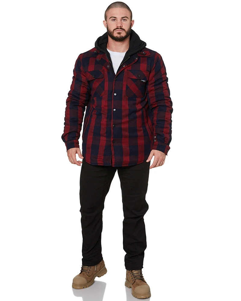 Quilted Flannel Jacket - Red 4 Quilted Flannel Jacket - Red - Image 2
