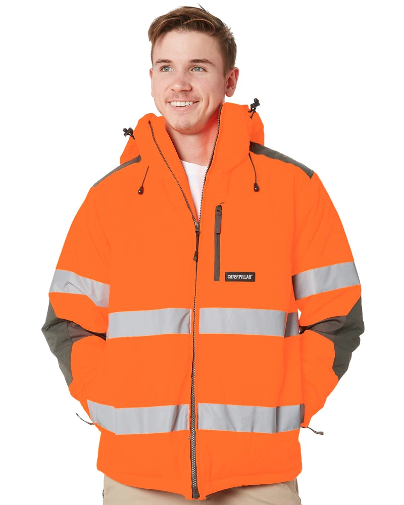 CATerpillar Hi Vis Triton Taped Insulated Jacket - Orange 3 CATerpillar Hi Vis Triton Taped Insulated Jacket - Orange