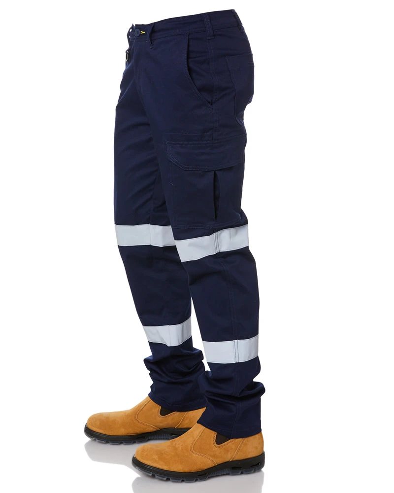 Bisley Taped Biomotion Stretch Cotton Drill Cargo Pants - Navy 5 Bisley Taped Biomotion Stretch Cotton Drill Cargo Pants - Navy - Image 3