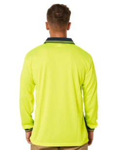 Hi Vis Cool Breathe Polo Shirt LS - Yellow/Navy -Cheap Bisley || CATerpillar || UNIT Store 20c 4 258fdcd4 de08 4c34 a1d8 4b3f28bf1a65