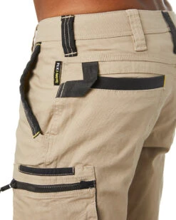Bisley Flex And Move Stretch Utility Zip Cargo Pant - Stone -Cheap Bisley || CATerpillar || UNIT Store 20g