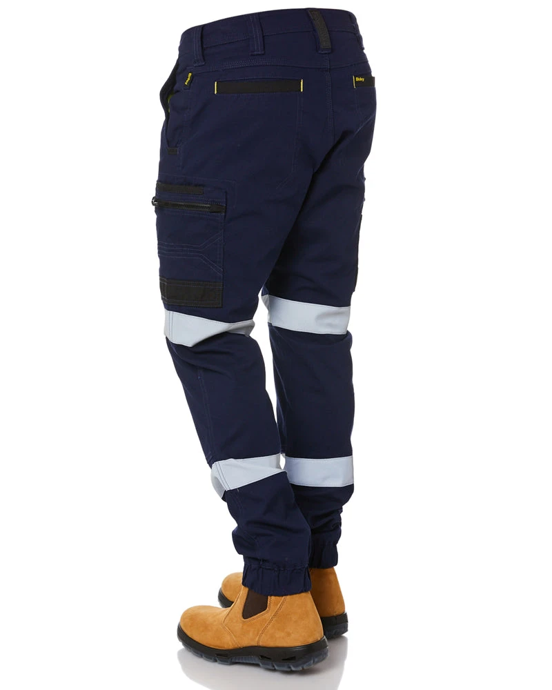 Bisley Flex And Move Taped Stretch Cargo Cuffed Pants - Navy 6 Bisley Flex And Move Taped Stretch Cargo Cuffed Pants - Navy - Image 4