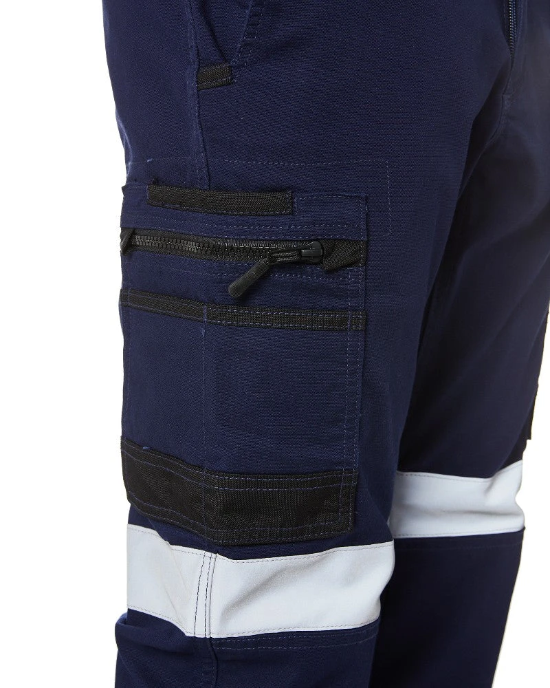 Bisley Flex And Move Taped Stretch Cargo Cuffed Pants - Navy 8 Bisley Flex And Move Taped Stretch Cargo Cuffed Pants - Navy - Image 6