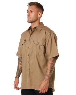Bisley Original Cotton Drill SS Shirt - Khaki -Cheap Bisley || CATerpillar || UNIT Store 24B 3473531e 2ca5 4ae6 abfc a0d8986d97b3