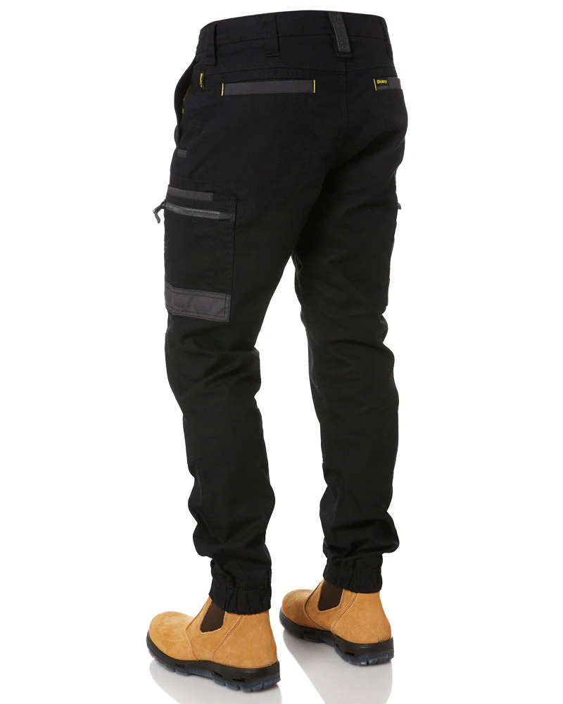 Bisley Flex And Move Stretch Cargo Cuffed Pants - Black 6 Bisley Flex And Move Stretch Cargo Cuffed Pants - Black - Image 4