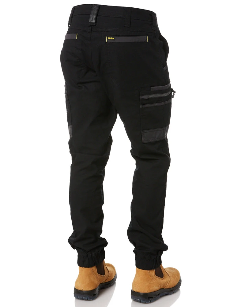 Bisley Flex And Move Stretch Cargo Cuffed Pants - Black 7 Bisley Flex And Move Stretch Cargo Cuffed Pants - Black - Image 5