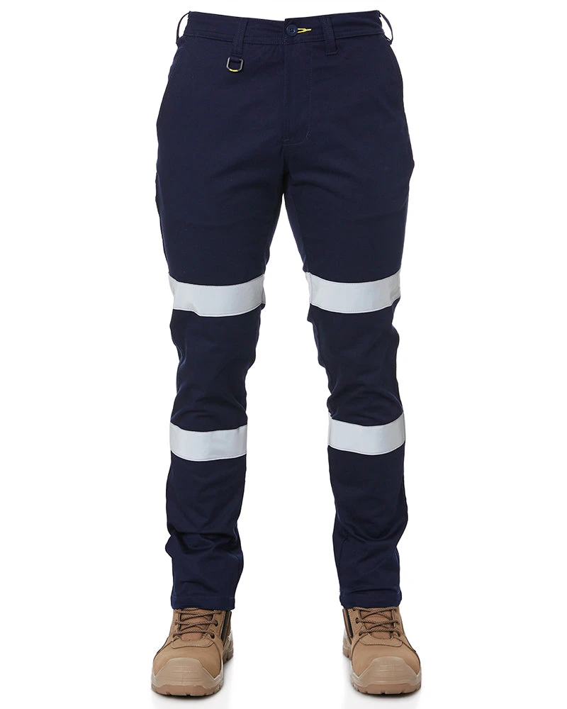 Bisley Taped Biomotion Stretch Cotton Drill Work Pants - Navy 3 Bisley Taped Biomotion Stretch Cotton Drill Work Pants - Navy