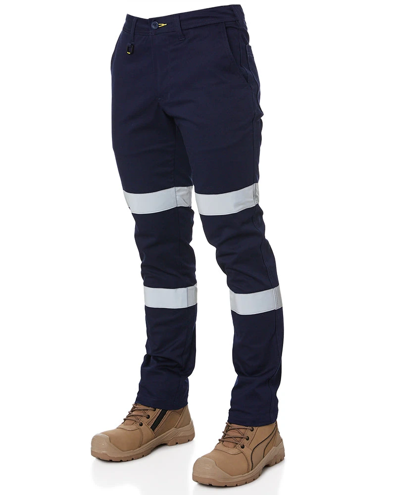 Bisley Taped Biomotion Stretch Cotton Drill Work Pants - Navy 5 Bisley Taped Biomotion Stretch Cotton Drill Work Pants - Navy - Image 3