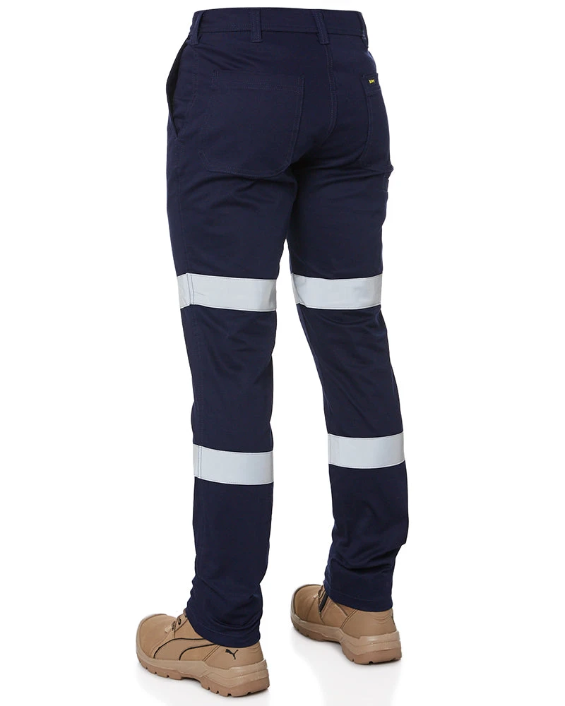 Bisley Taped Biomotion Stretch Cotton Drill Work Pants - Navy 6 Bisley Taped Biomotion Stretch Cotton Drill Work Pants - Navy - Image 4