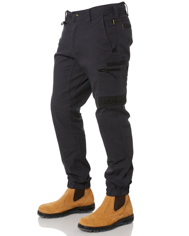 Bisley Flex And Move Stretch Cargo Cuffed Pants - Charcoal 5 Bisley Flex And Move Stretch Cargo Cuffed Pants - Charcoal - Image 3