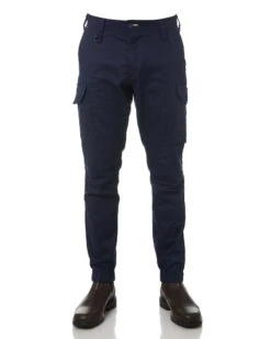 Bisley Ripstop Cuffed Cargo Pant - Navy
