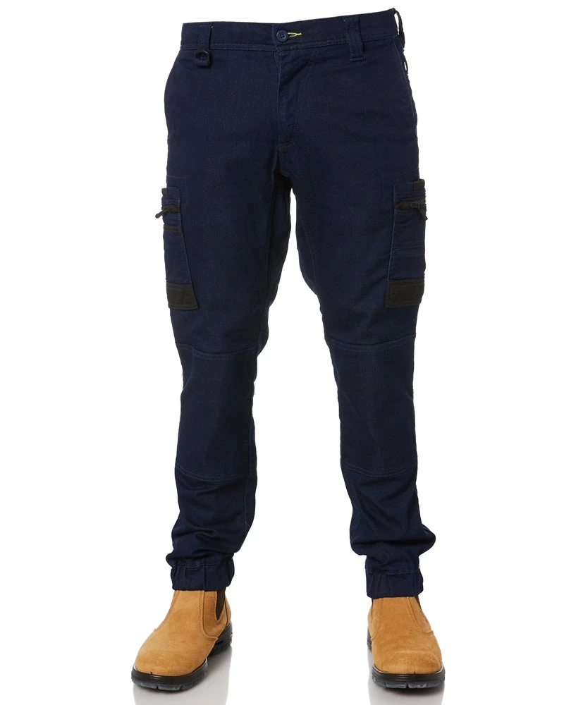 Bisley Flex And Move Stretch Cargo Cuffed Pants - Navy 3 Bisley Flex And Move Stretch Cargo Cuffed Pants - Navy