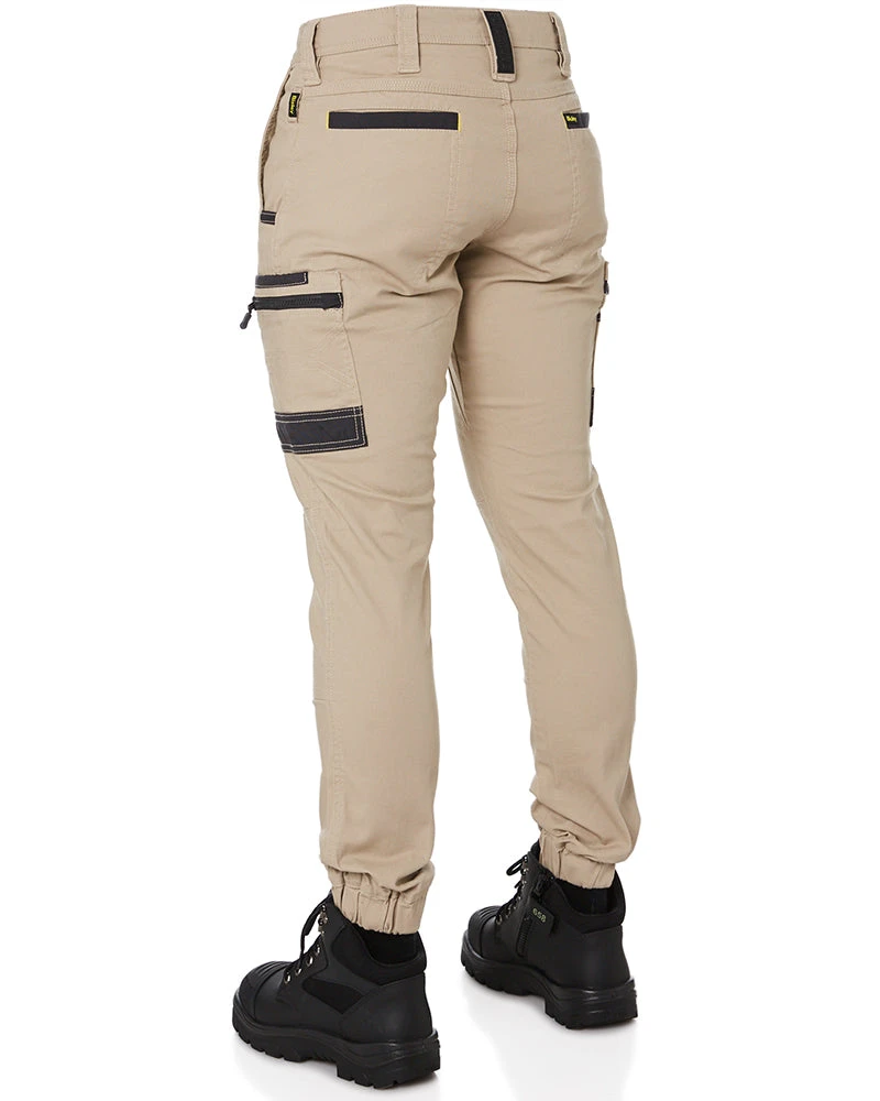 Bisley Flex And Move Stretch Cargo Cuffed Pants - Stone 6 Bisley Flex And Move Stretch Cargo Cuffed Pants - Stone - Image 4