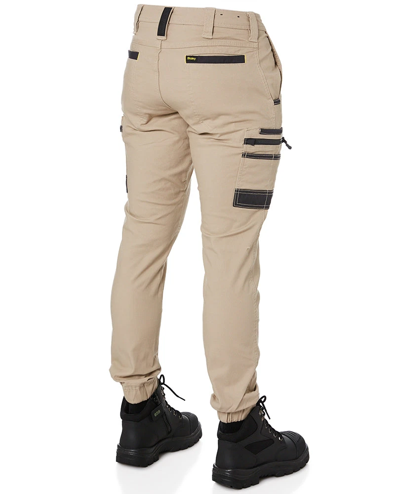 Bisley Flex And Move Stretch Cargo Cuffed Pants - Stone 7 Bisley Flex And Move Stretch Cargo Cuffed Pants - Stone - Image 5