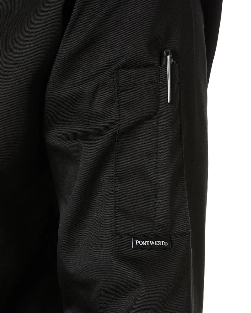 Portwest Somerset Chefs LS Jacket - Black 7 Portwest Somerset Chefs LS Jacket - Black - Image 5