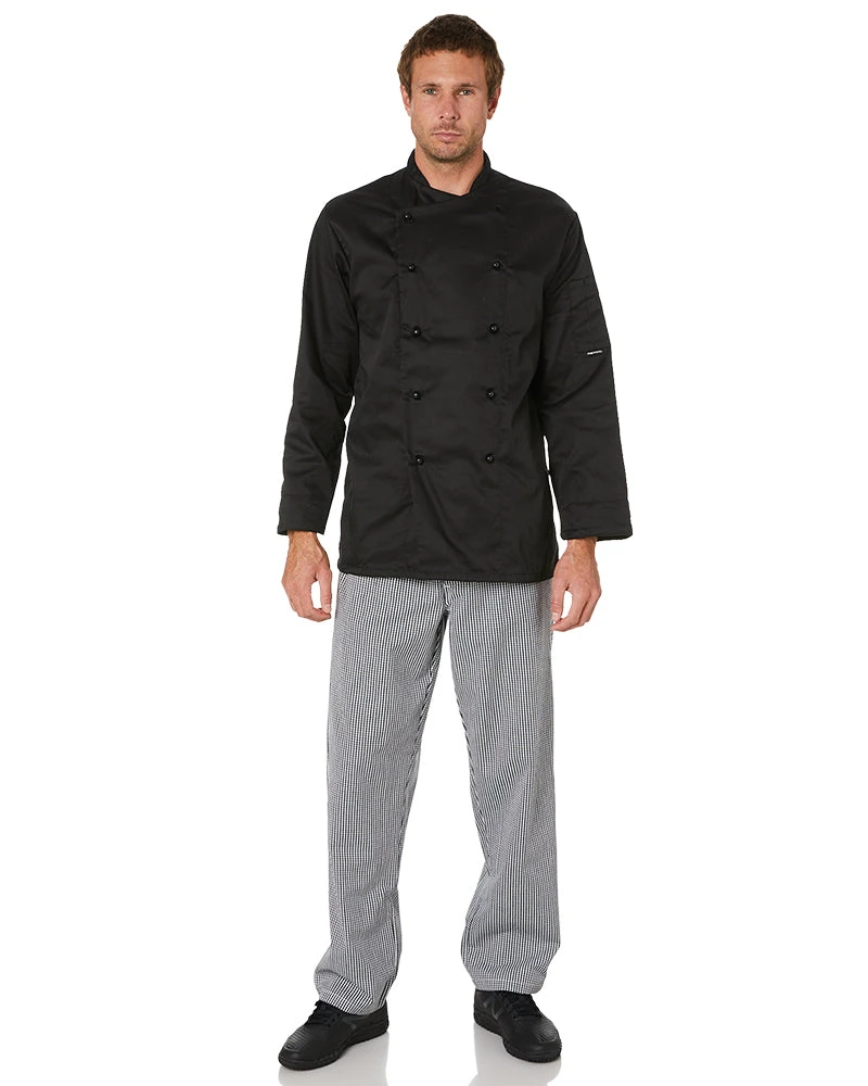 Portwest Somerset Chefs LS Jacket - Black 4 Portwest Somerset Chefs LS Jacket - Black - Image 2
