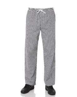 Portwest Bromley Chefs Trousers - Black/White