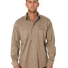LSH-1 Stretch Work Shirt LS - Khaki -Cheap Bisley || CATerpillar || UNIT Store 43A