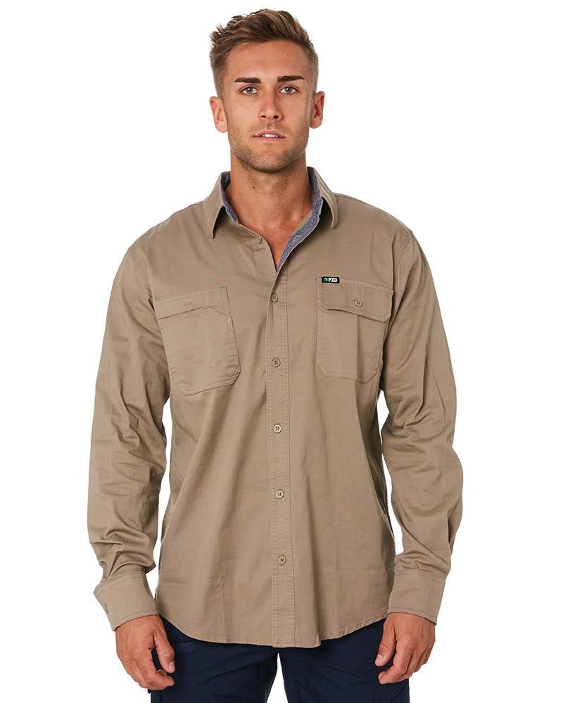 LSH-1 Stretch Work Shirt LS - Khaki 3 LSH-1 Stretch Work Shirt LS - Khaki