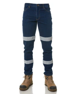 RMX Flexible Stretch Jeans With Tape - Denim