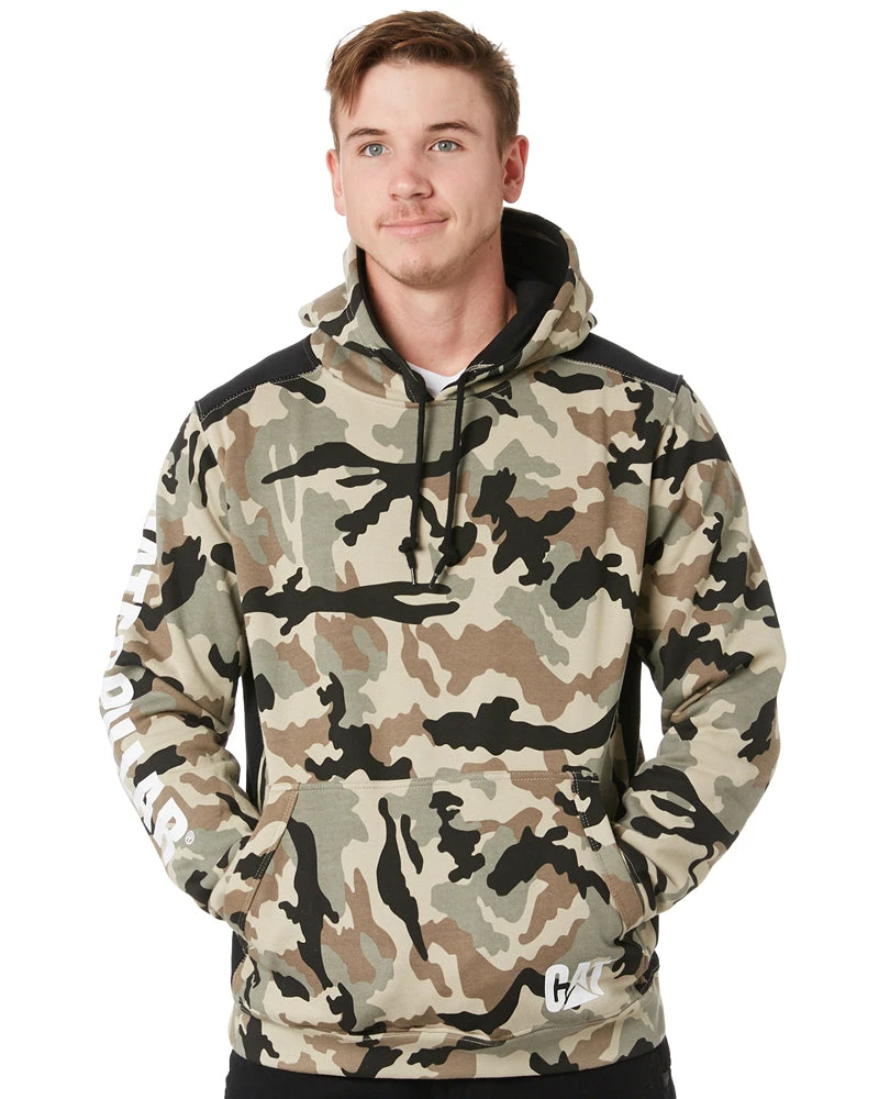 CATerpillar Logo Panel Hooded Sweatshirt - Neo Camo 3 CATerpillar Logo Panel Hooded Sweatshirt - Neo Camo