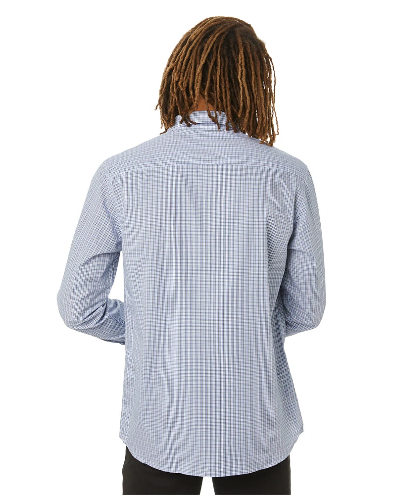LS Shirt YD Check Dual Pocket - Royal/Blue/Black/White 6 LS Shirt YD Check Dual Pocket - Royal/Blue/Black/White - Image 4