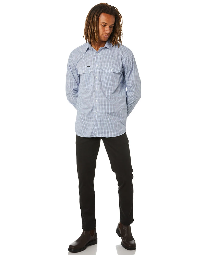 LS Shirt YD Check Dual Pocket - Royal/Blue/Black/White 4 LS Shirt YD Check Dual Pocket - Royal/Blue/Black/White - Image 2