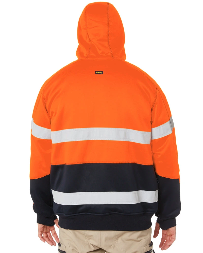 Bisley Hi Vis Fleece Hoodie With Sherpa Lining - Orange/Navy 6 Bisley Hi Vis Fleece Hoodie With Sherpa Lining - Orange/Navy - Image 4