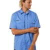 Workcool 2 Short Sleeve Shirt - Sky -Cheap Bisley || CATerpillar || UNIT Store 51a