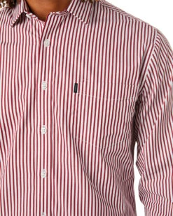 LS Shirt With Single Pocket - Red/White -Cheap Bisley || CATerpillar || UNIT Store 51d b32b96e0 9ae2 41a4 bea3 73fff0076107