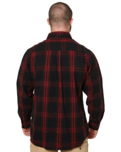 UNIT Newtown Flannel Shirt - Red -Cheap Bisley || CATerpillar || UNIT Store 52Ccopy