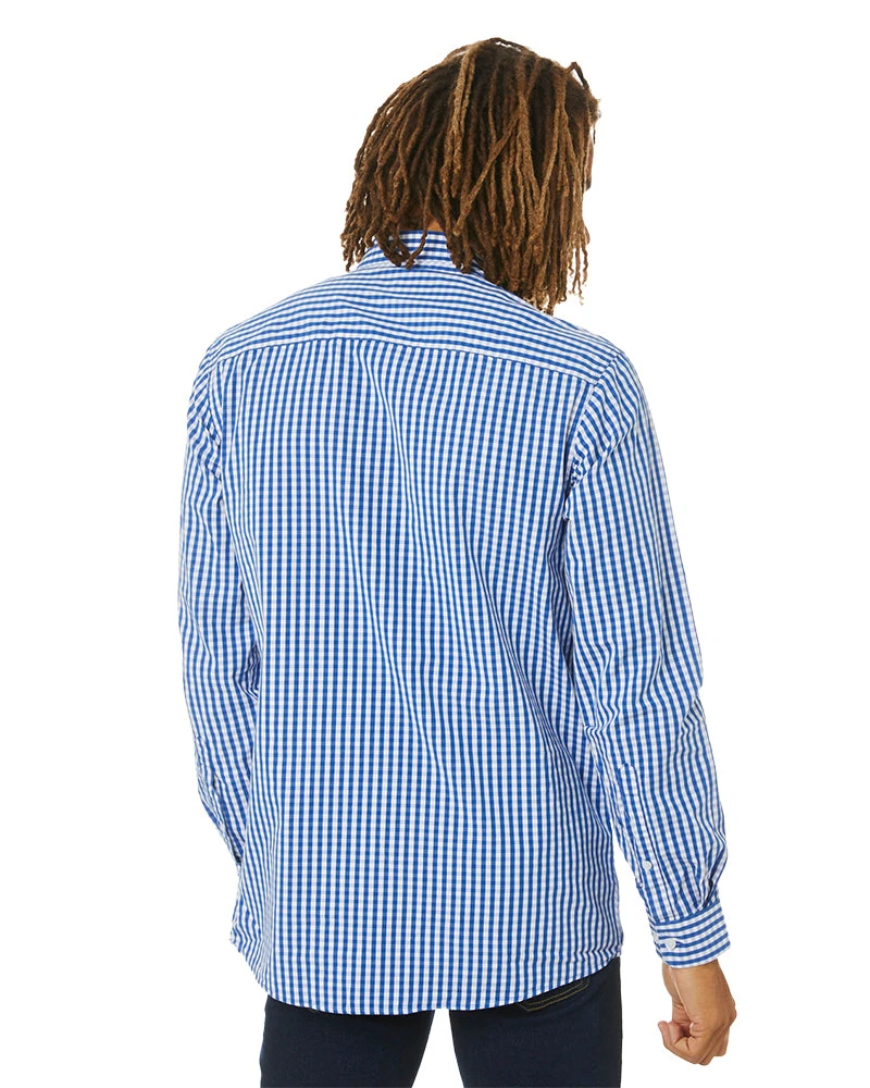 Checked LS Shirt - Blue/White 6 Checked LS Shirt - Blue/White - Image 4