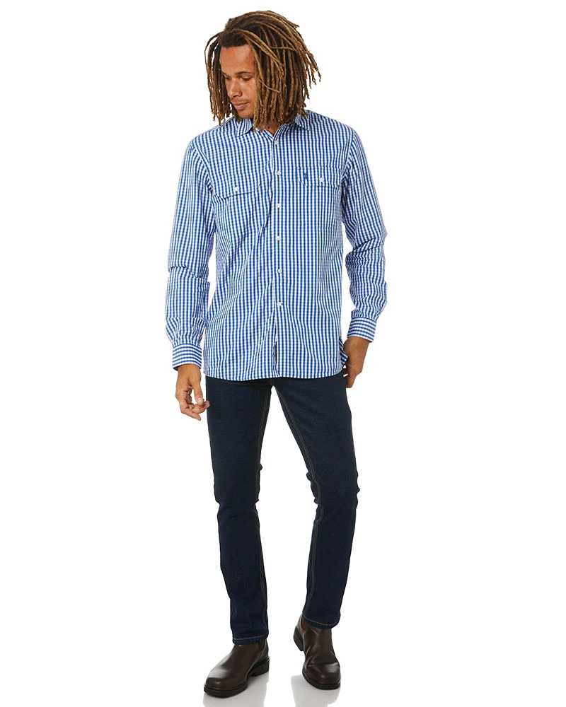 Checked LS Shirt - Blue/White 4 Checked LS Shirt - Blue/White - Image 2