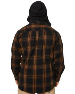 UNIT Chester Hooded Flannel Shirt - Orange -Cheap Bisley || CATerpillar || UNIT Store 57ccopy